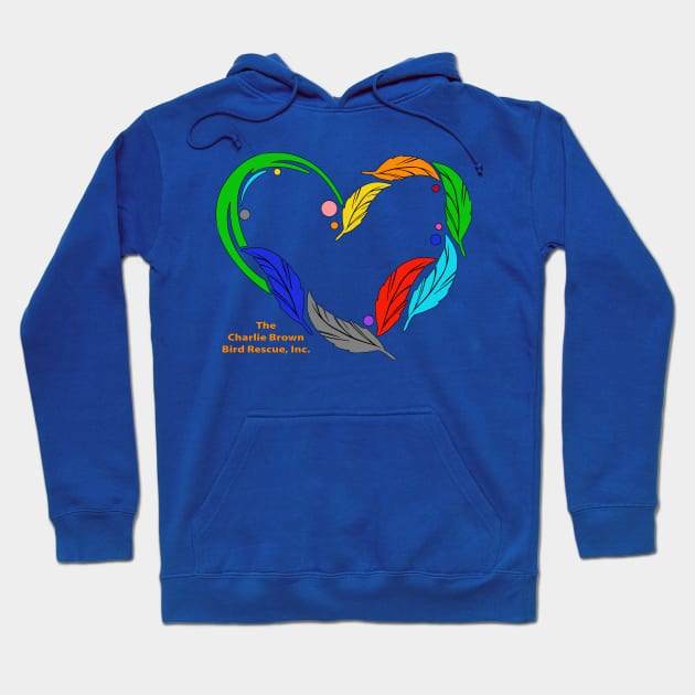 CB feather heart Hoodie by Just Winging It Designs
